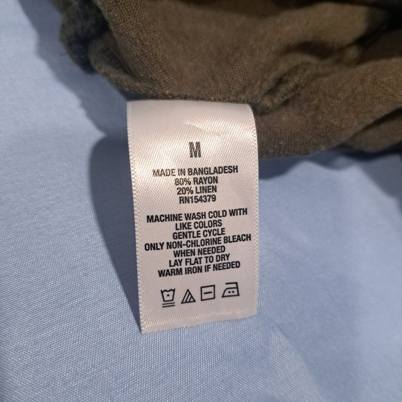 Aeropostale Womens Olive Green Paperbag Waist Linen Blend Shorts Size M RN154379 - Picture 5 of 5